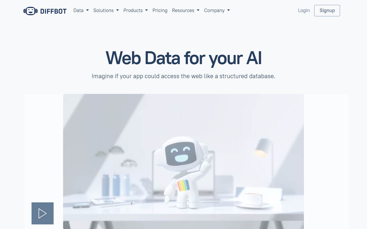 Diffbot homepage