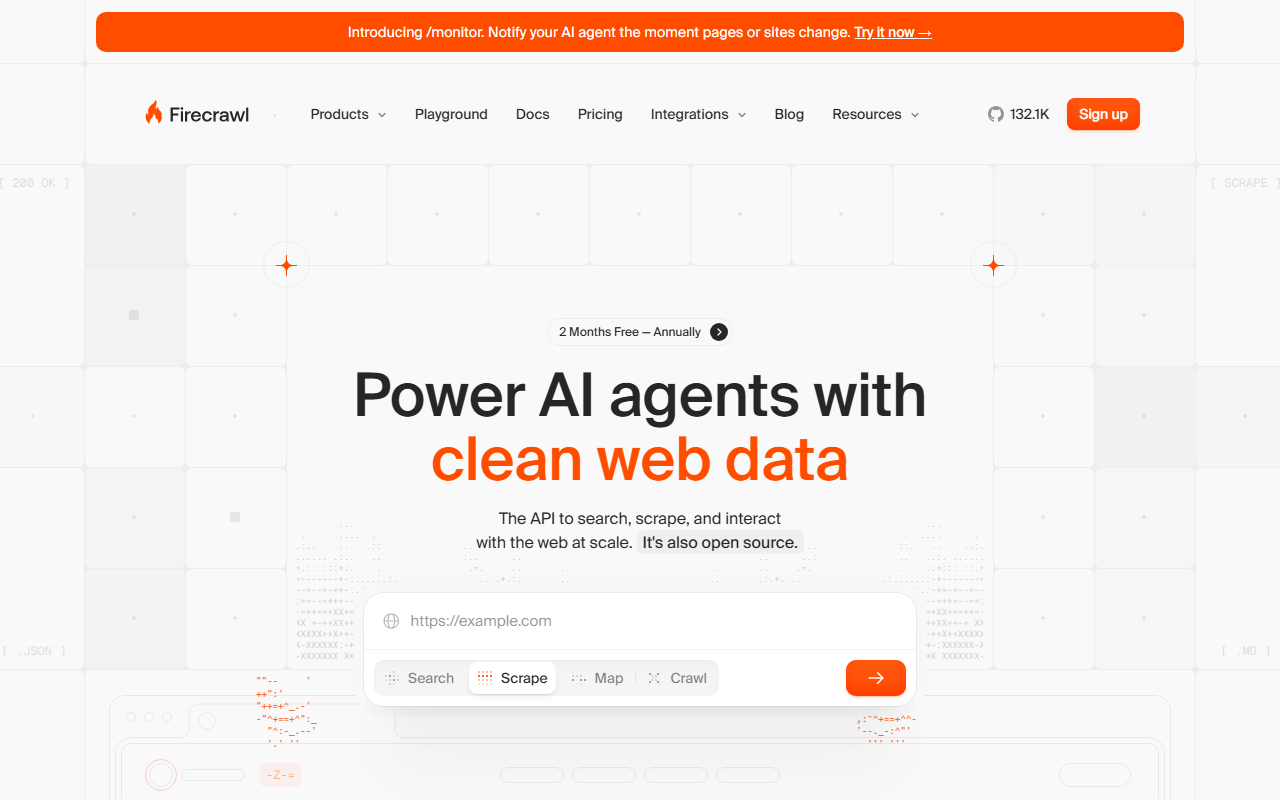 Firecrawl homepage