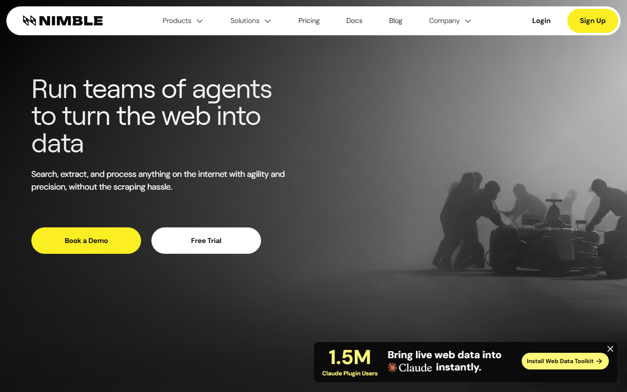 Nimble homepage