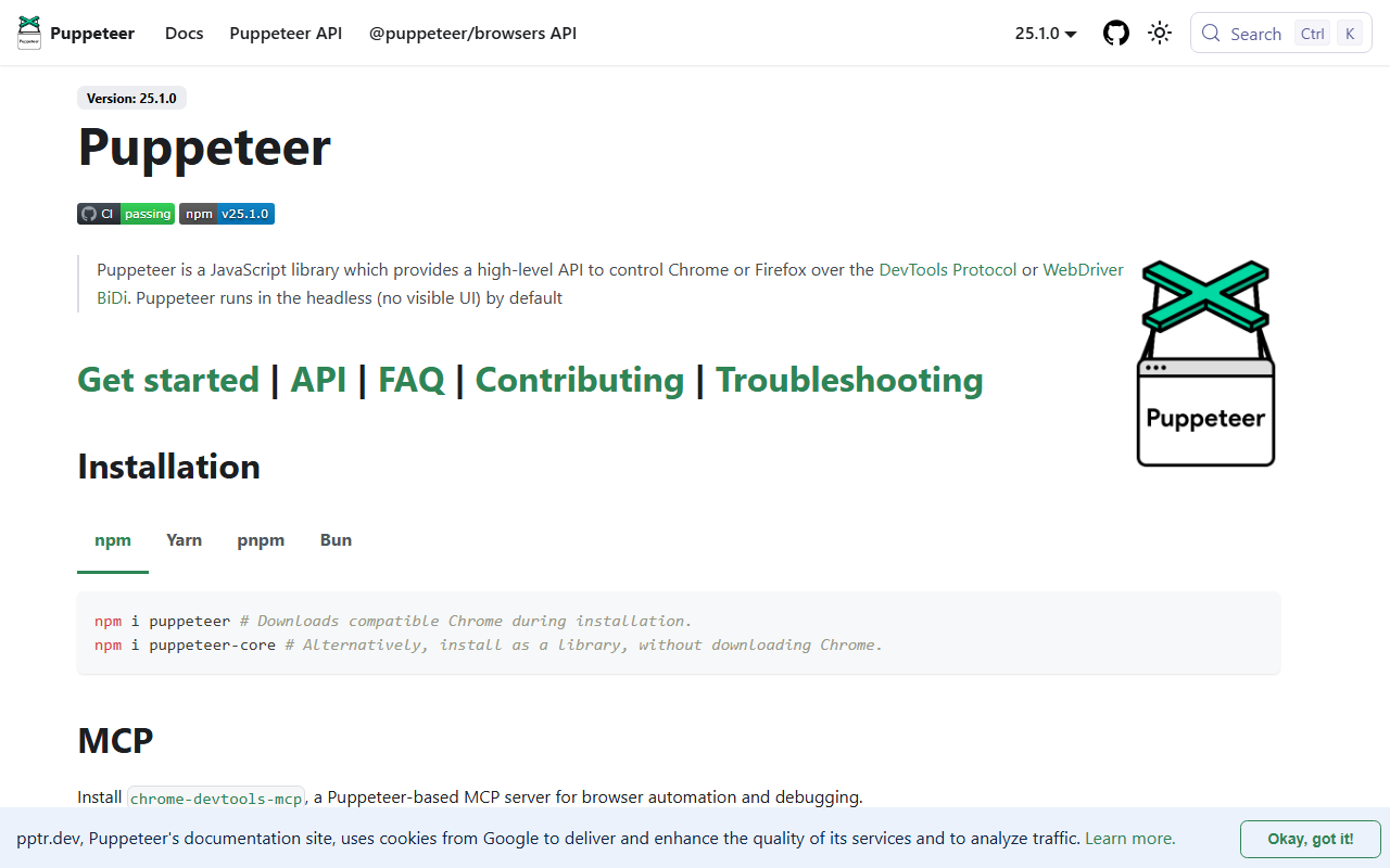 Puppeteer homepage