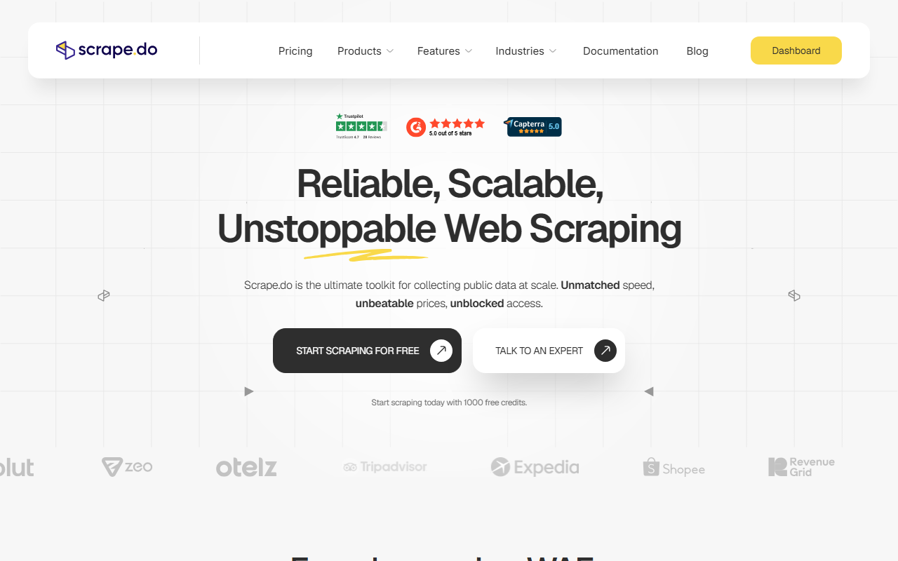 Scrape.do homepage